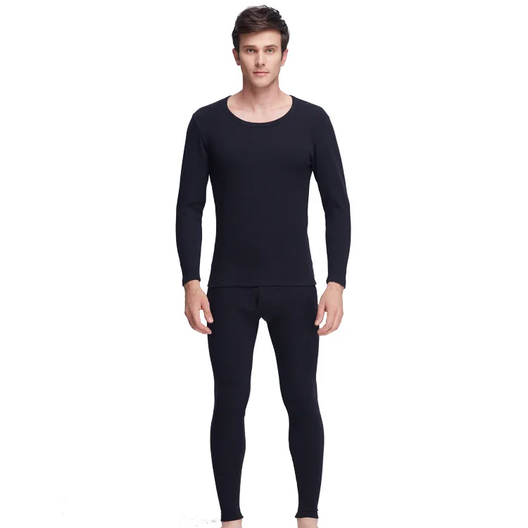 Men Thermal Underwear Sets Tops Bottom Wear Winter Warm Long Johns Set cotton long underwear