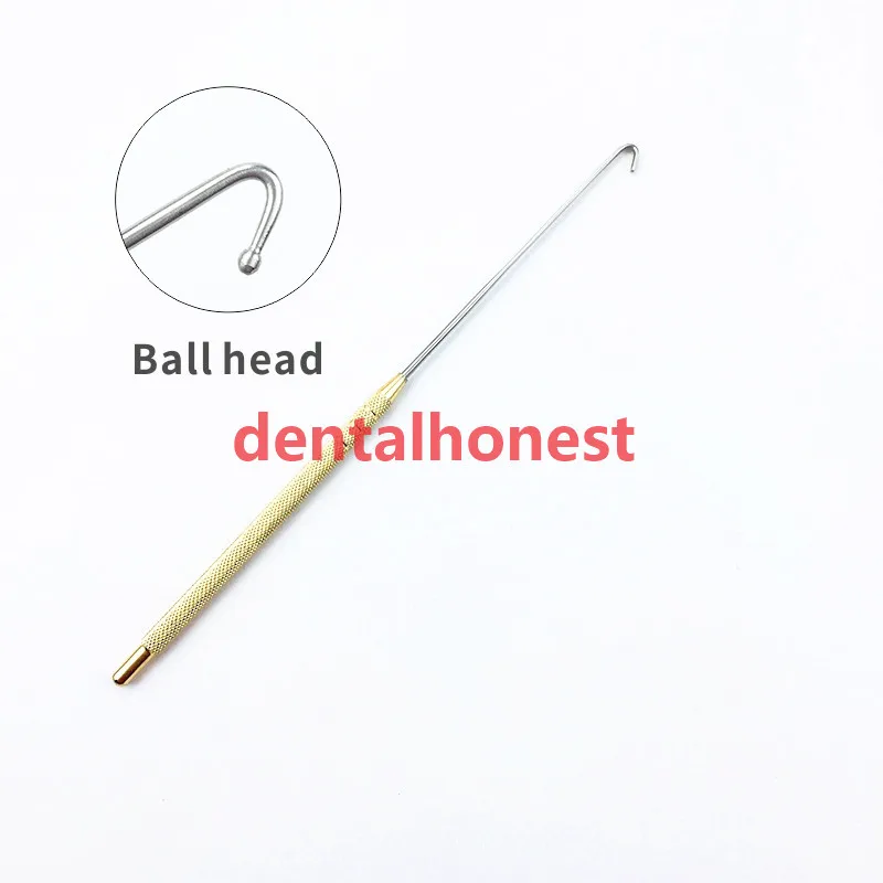 6mm Golden Ball Ветеринара бильярдный Ovariectomy крюк ветеринарный инструмент стерилизации бильярдный крючок животных яйцеварки для удаления - Цвет: 6mm Golden Ball