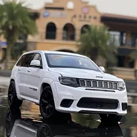 1:32 Jeeps Grand Cherokee Alloy Car Model Diecasts & Toy Off-road Vehicles Metal Car Model Simulation Sound and Light Kids Gifts 1