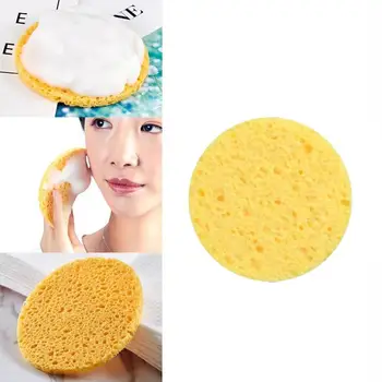 

1pc Cleansing Sponge Flutter Natural Wood Pulp Sponge Soft Compress Cosmetic Puff Face Care Cleansing Tool