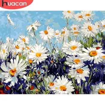 

HUACAN Painting By Numbers Flowers DIY Pictures Canvas Painting For Living Room Wall Art HandPainted Gift Home Decoration