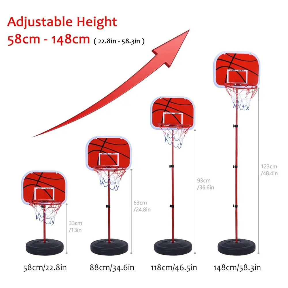 Children's basketball stand Portable Basket rack Indoor plastic children's shooting rack adjustable Children's basketball toy