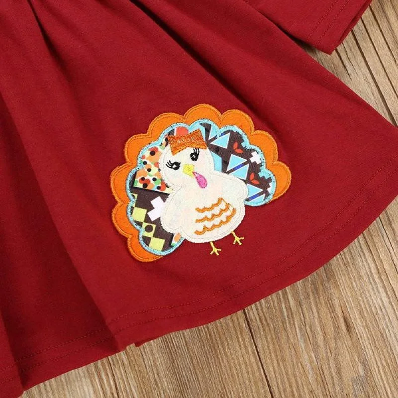 Комплект из 3 предметов для маленьких девочек платье с длинными рукавами в стиле