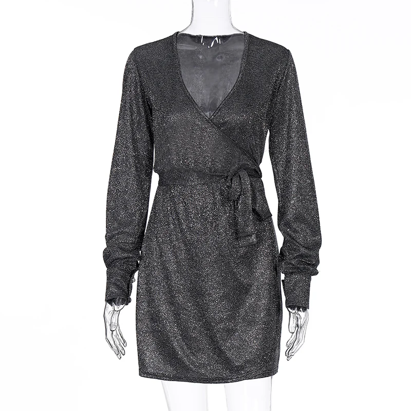 black dress with gold glitter