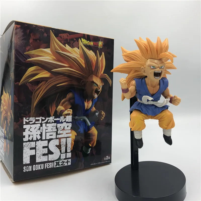 Dragon Ball Z Сон Гоку ребенок Супер Saiyan 3 Ver. ПВХ фигурка DBZ Goku Fighting FES Vegeta Коллекция Модель игрушки 20 см