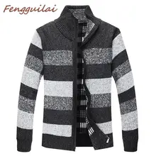 2020 New Sweater Men Autumn Winter SweaterCoats Male Thick Faux Fur Wool Mens Sweater Jackets Casual Zipper Knitwear Size M-3XL