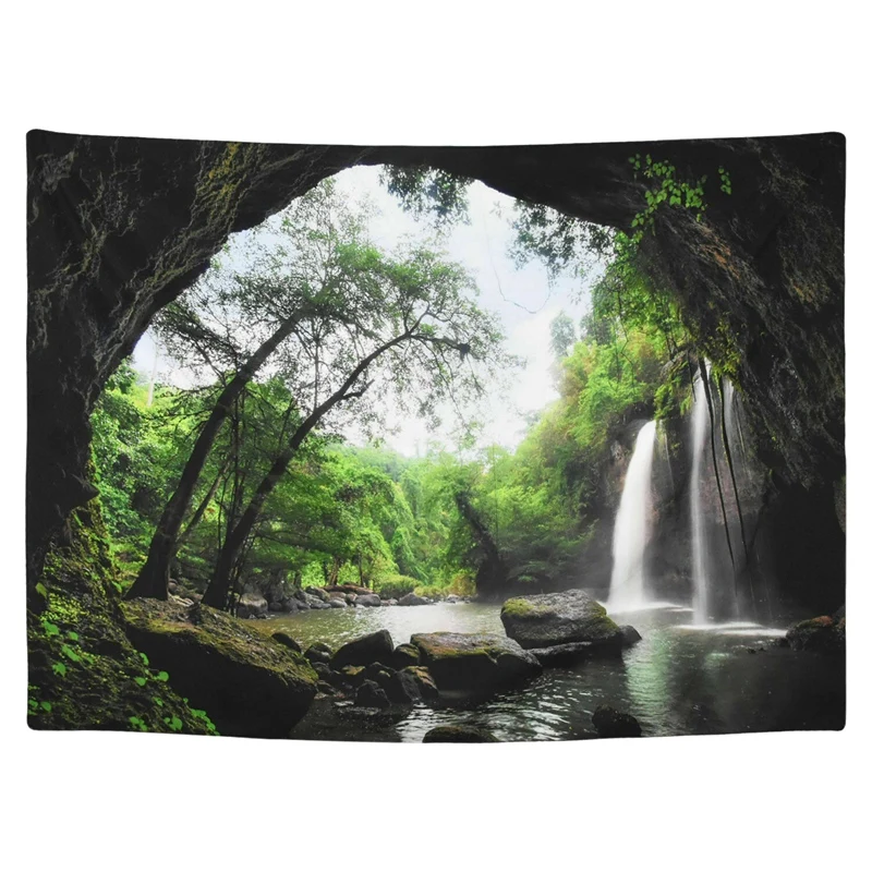 

Nature Scenery Tapestry Waterfall Wall Hanging Bedspread Tapestry Home Decor