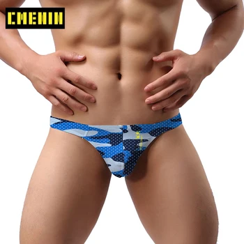 

Sexy Gay Men Underwear Camouflage Jockstrap Thongs Mens Thongs and G Strings Breathable Sissy Mesh Pantie Lingerie AD311