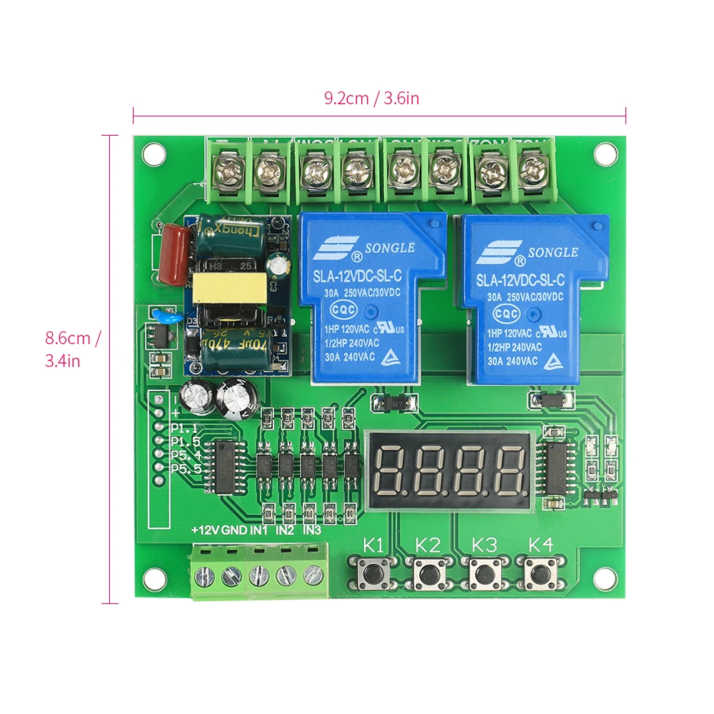 

Hot Dual 2-Channel Motor Driver Shield Board 30A LED Relay Module for Arduino Raspberry Pi 220V