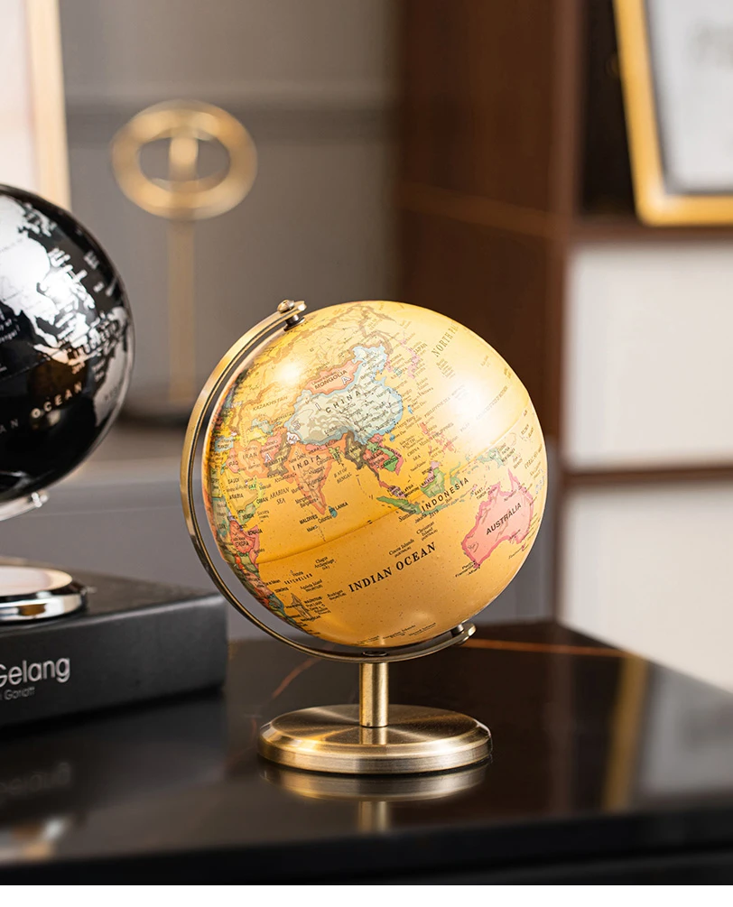 Home Decor Accessories Retro World Globe Modern Learning World Map Globe Kids Study Desk Decor Globe Geography Kids Education