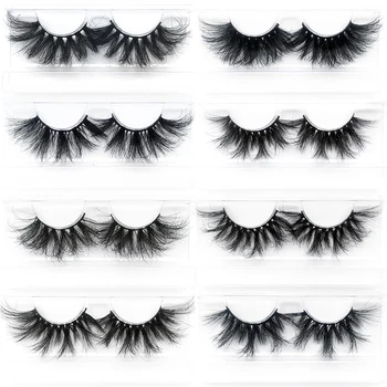 

BossGirl Lashes Fluffy Eyelashes Wispy Mink Lashes 25mm Light Weight Soft Comfortable Real Mink Cruelty Free Latex Free