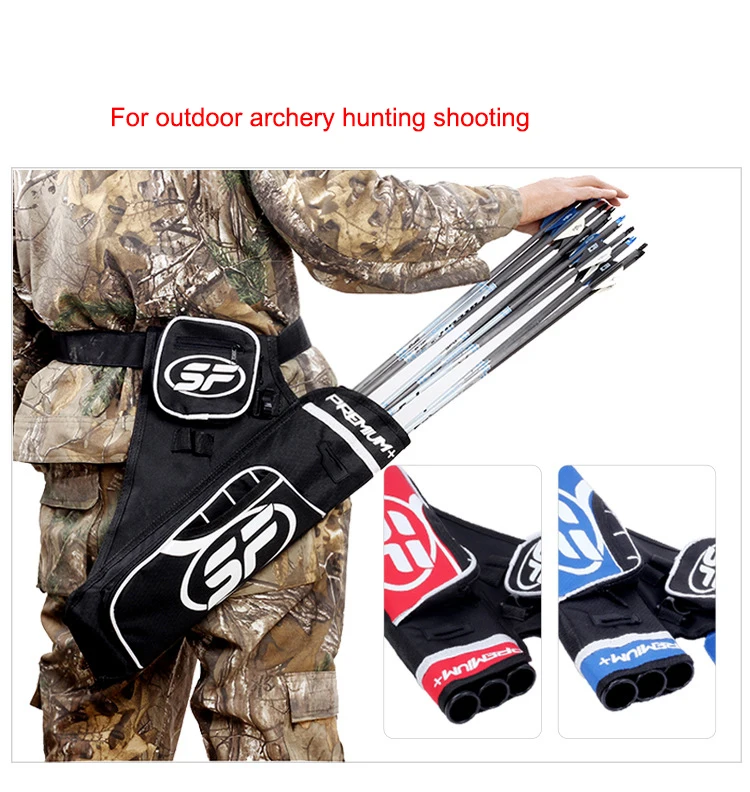 Hot 3 Tube Nylon Quiver Adjustable Arrow Bag Arrow Case  Slanting Arrow Bag Chest Bag Archery Hunting Shooting Accessories