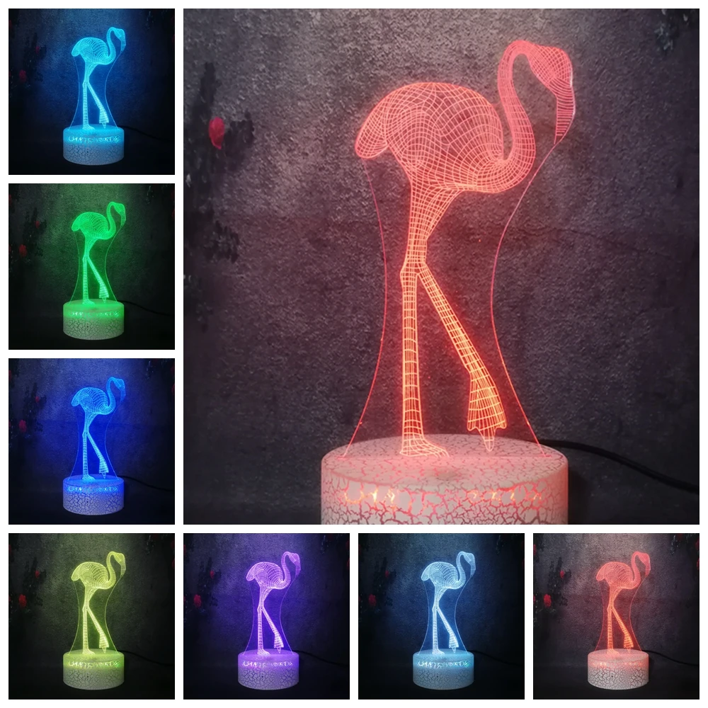 Горячая продажа свирепые Сова Орел Strigiformes креативный 3D LED Спящая оптическая