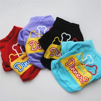 

Bone Pattern Creativity Designer Dog Clothes for Labradors Personality Funny Pet Clothes for Dogs Cotton Soft Dog Clothes Summer