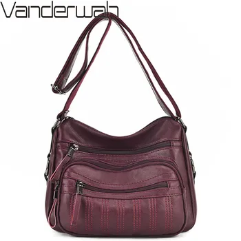 

Female Soft Leather Handbags Vintage Women Shoulder Bag Designer High Quality Crossbody Bags For Women Sac A Main Bolsa Feminina