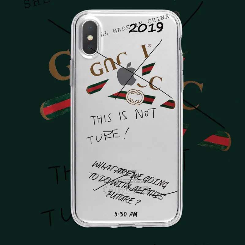 Прозрачный Прозрачный чехол для Iphone 11 от крупных брендов, Забавный мягкий чехол для телефона s, чехол для Iphone XR, чехол XS Max X XS 6S 7 8 Plus 11 Pro - Цвет: Прозрачный