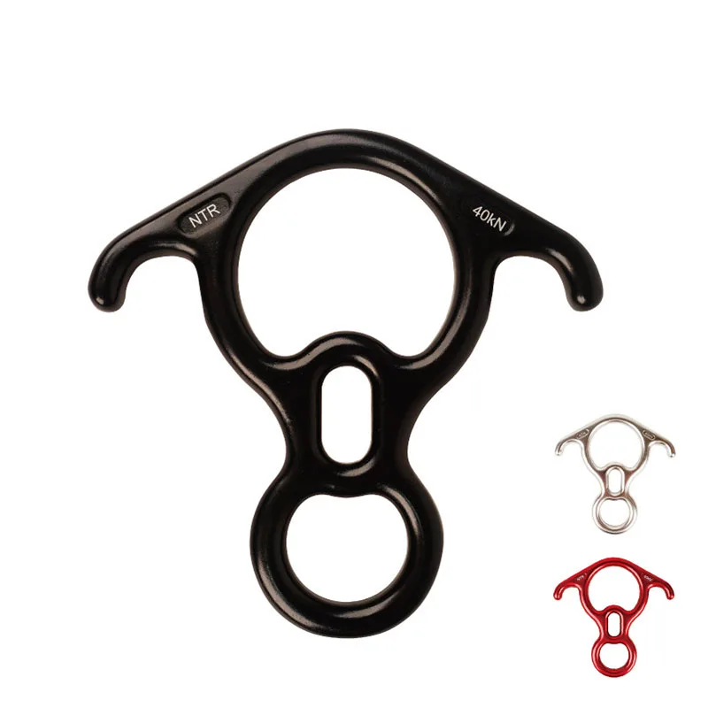 

Descenders Outdoor 40KN 8 Ring Ox Horn Hoop Slow Descent Devices Climbing Downhill Protective Abseiling Mountaineering Equipment
