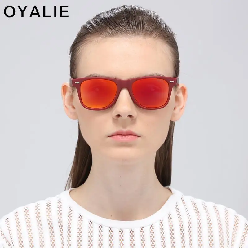 OYALIE, классические, с заклепками, поляризационные солнцезащитные очки для мужчин, новинка, модные, квадратные, солнцезащитные очки для женщин, зеркальные, для вождения, очки UV400