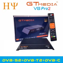 10 шт./лот GTMedia V8 Gtmedia V8 pro2 H.265 DVB-S2 + T2 + DVB-C спутниковый ресивер Встроенный WI-FI PowerVu Biss лучше gtmedia v8 nova