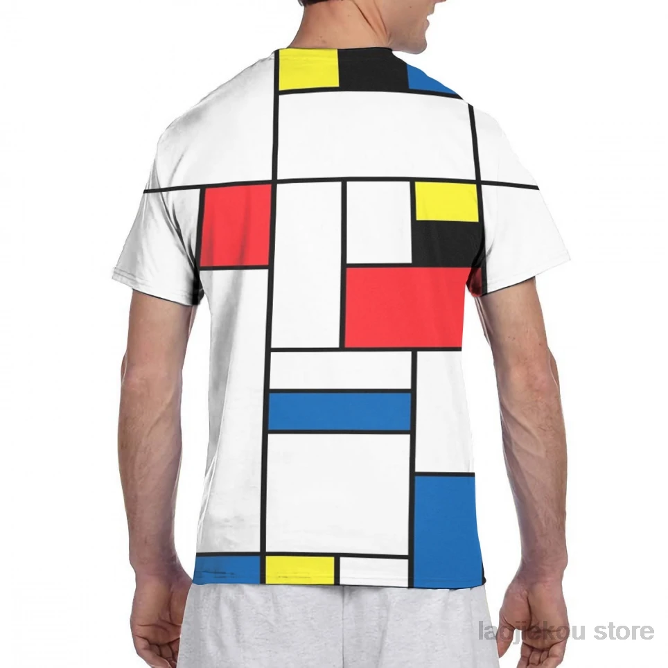 Mondrian/Мужская футболка женская модная футболка для девочек с принтом летние футболки с короткими рукавами для мальчиков