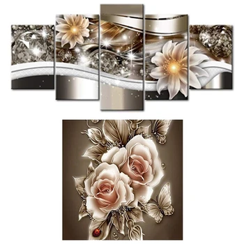 

2 Set Diamond Painting Kits Embroidery Art DIY By Number Kits for Home Wall Decor, 95X45cm & 30 X 40cm