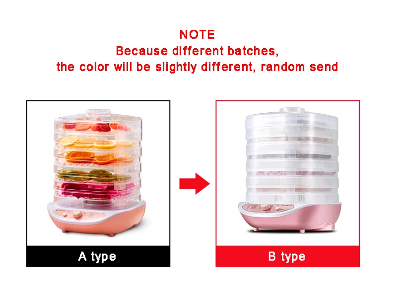 Пищевой Дегидратор для фруктов овощей трав мяса сушилка питомцев закусок с 5