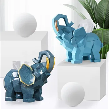 

Elephant tissue box creative living room coffee table home pumping tray European bedroom desktop remote control storage box