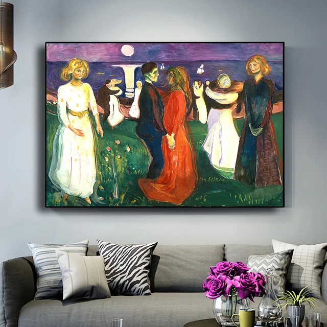Dance of Life Edvard Munch Abstract Oil Painting on Canvas 3