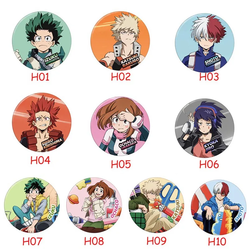 Брошь значок My Hero Academy Boku No Midoriya Izuku Bakugou Katsuki Todoroki Shoto| |