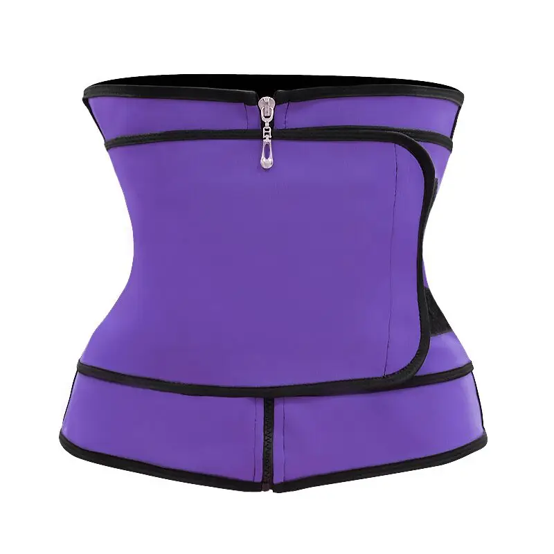 Womens Slimming body shaper Belt Tummy Control Waist Trainer Breathable Belly modeling Underwear Shapewear - Цвет: Purple