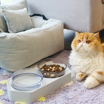 

Non-slip Double Cat Bowl Dog Bowl With Stand Pet Feeding Cat Water Bowl For Cats Food Pet Bowls For Dogs Feeder Product Supplies