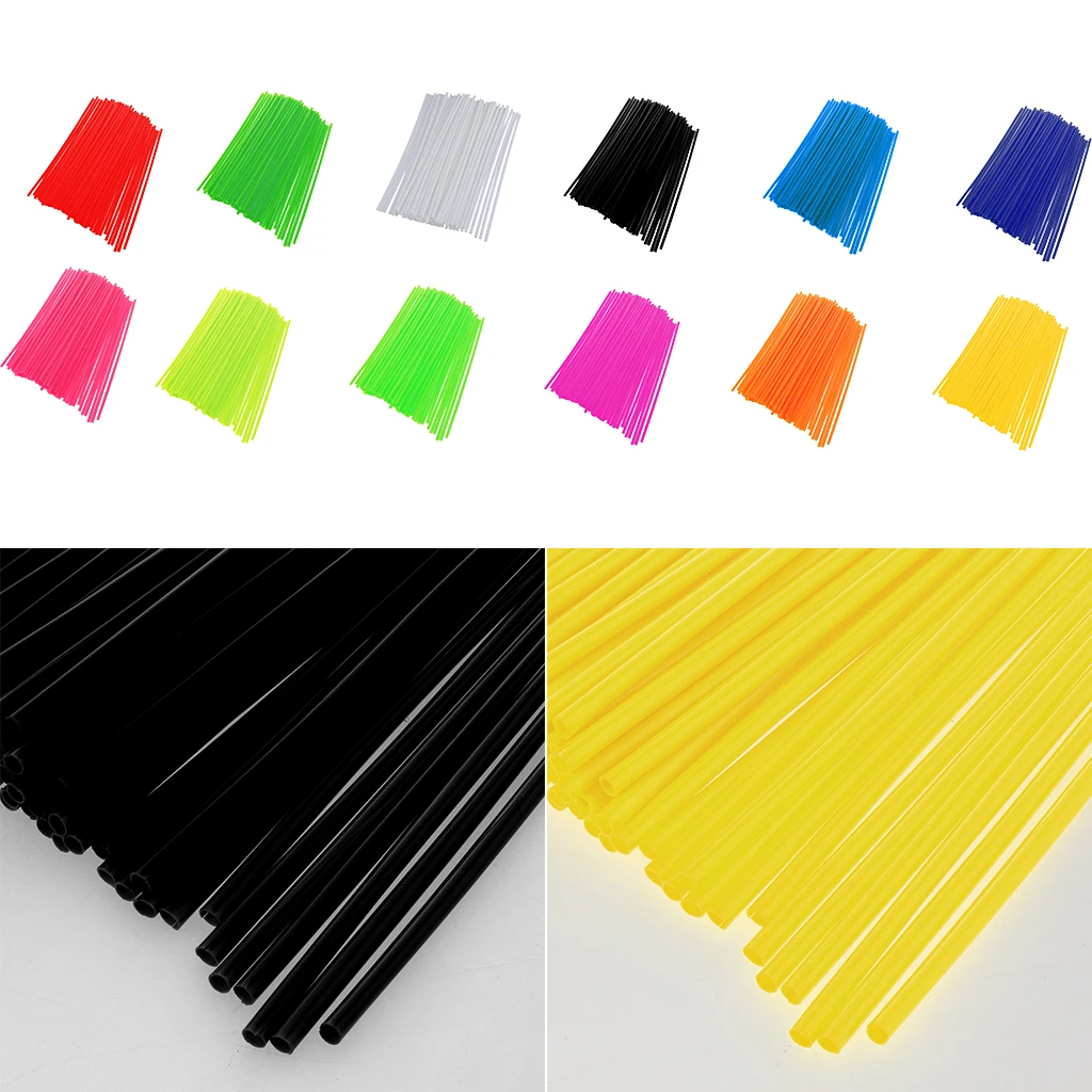 Wheel Spoke Wraps Skins Coat Trim Cover Pipe Motorcycle Motocross Dirt Bike