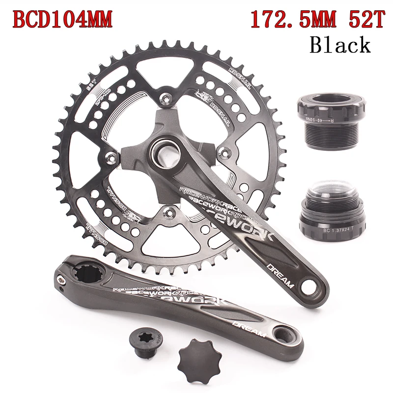 SMLLOW велосипедный Кривошип 104BCD MTB велосипедный шатун из алюминиевого сплава с нижней велосипедной шатуной 172,5 мм 40T 42T 44T 50T 52T пластина