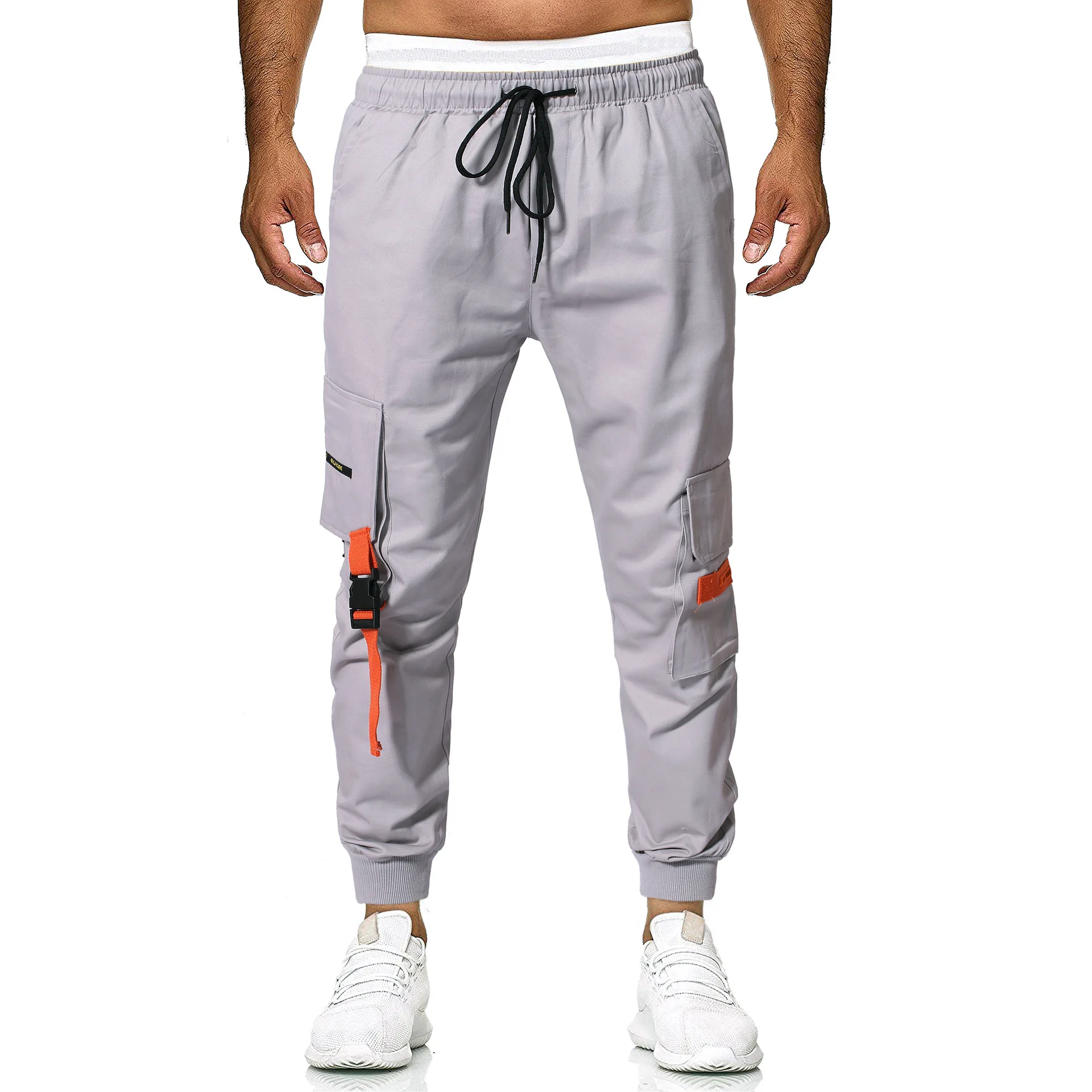 

Trousers Men's 2019 Summer New Style Men Loose-Fit Trousers Multi-pockets Bib Overall K205