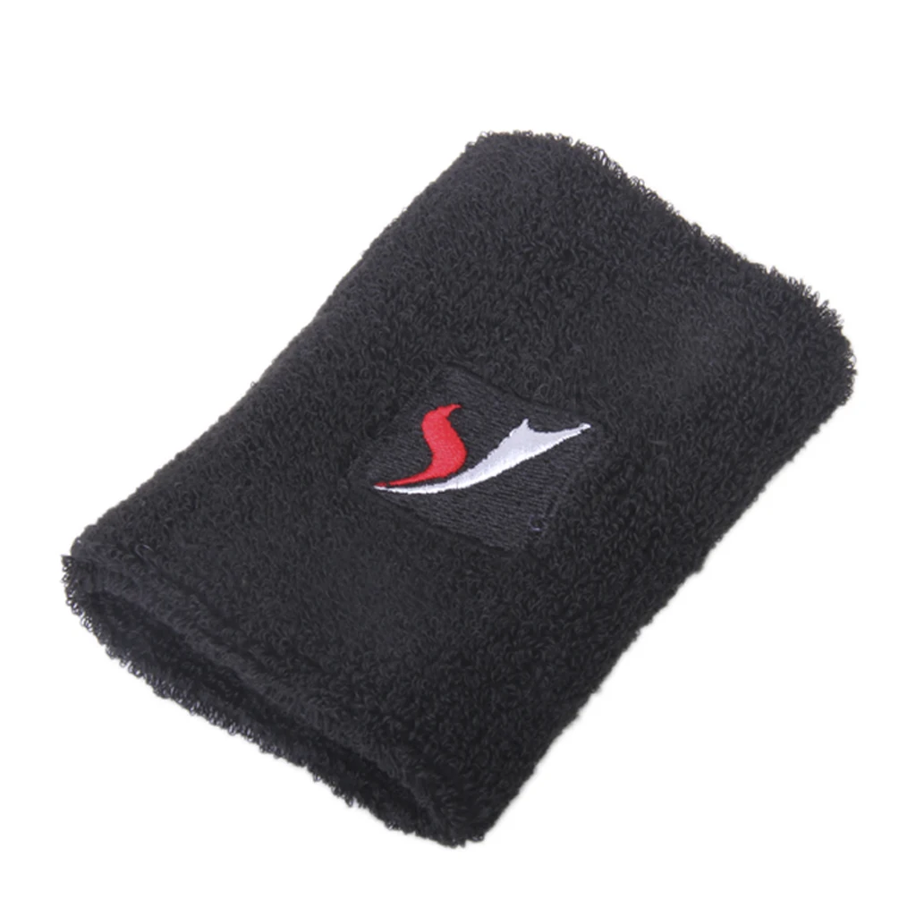 1 Pcs Unisex Terry Cloth Cotton Sport Wristband Badminton Tennis Gym Wrist Band Sweatband Black