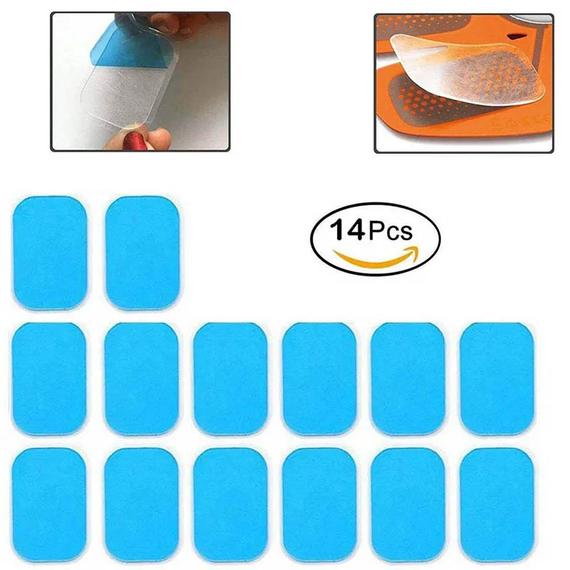 14PCS ABS Stimulator Training Replacement Gel Sheet Pads for Abdominal Muscle Trainer Massager Accessories Hydrogel Pads Sticker