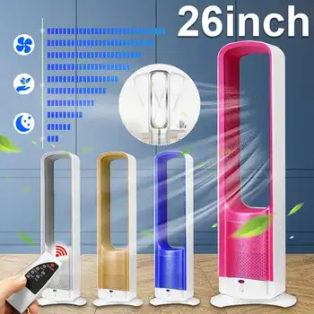 

AUGIENB 220V 32 Inch Portable Quiet Bladeless Floor-standing Fan No-blade Air Fan Low Noise Romote Controled Electric Fan
