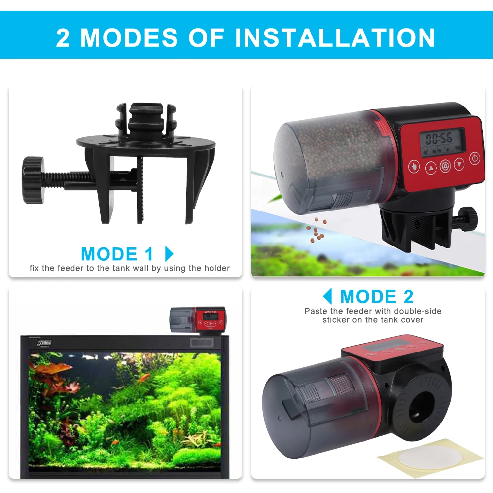 200ML Digital Automatic Electrical Portable Fish Tank Timer Feeder Home