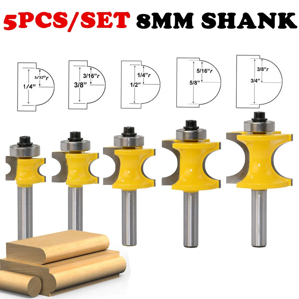 1 шт. 8 мм хвостовик Bullnose древесины маршрутизатор бит фрезы для дерева C3 Карбид деревообрабатывающий гравировальный резак инструменты дешевая цена