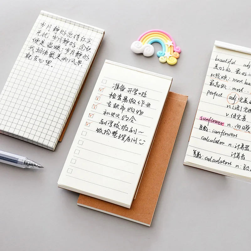 

Pure Color Pocket Weekly Planner Notebook 50 Sheets 13.5*7cm Grid Line Weekly Plan Book Gift Journal Diary Notebook Stationery