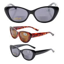 Солнцезащитные очки "кошачий глаз" бифокальный солнцезащитные очки бифокальные очки для чтения Для женщин Для мужчин чтения бренд UV400 солнцезащитные очки+ 1,0 до+ 3,5 DD1507