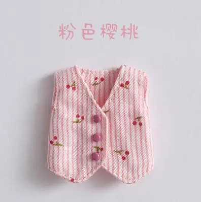 pink stripe Новая мода 9 Стиль кукольная одежда жилет пальто для ob11, obitsu 11, holala, 1/12bjd аксессуары для куклы, Одежда для кукол - Цвет: pink stripe