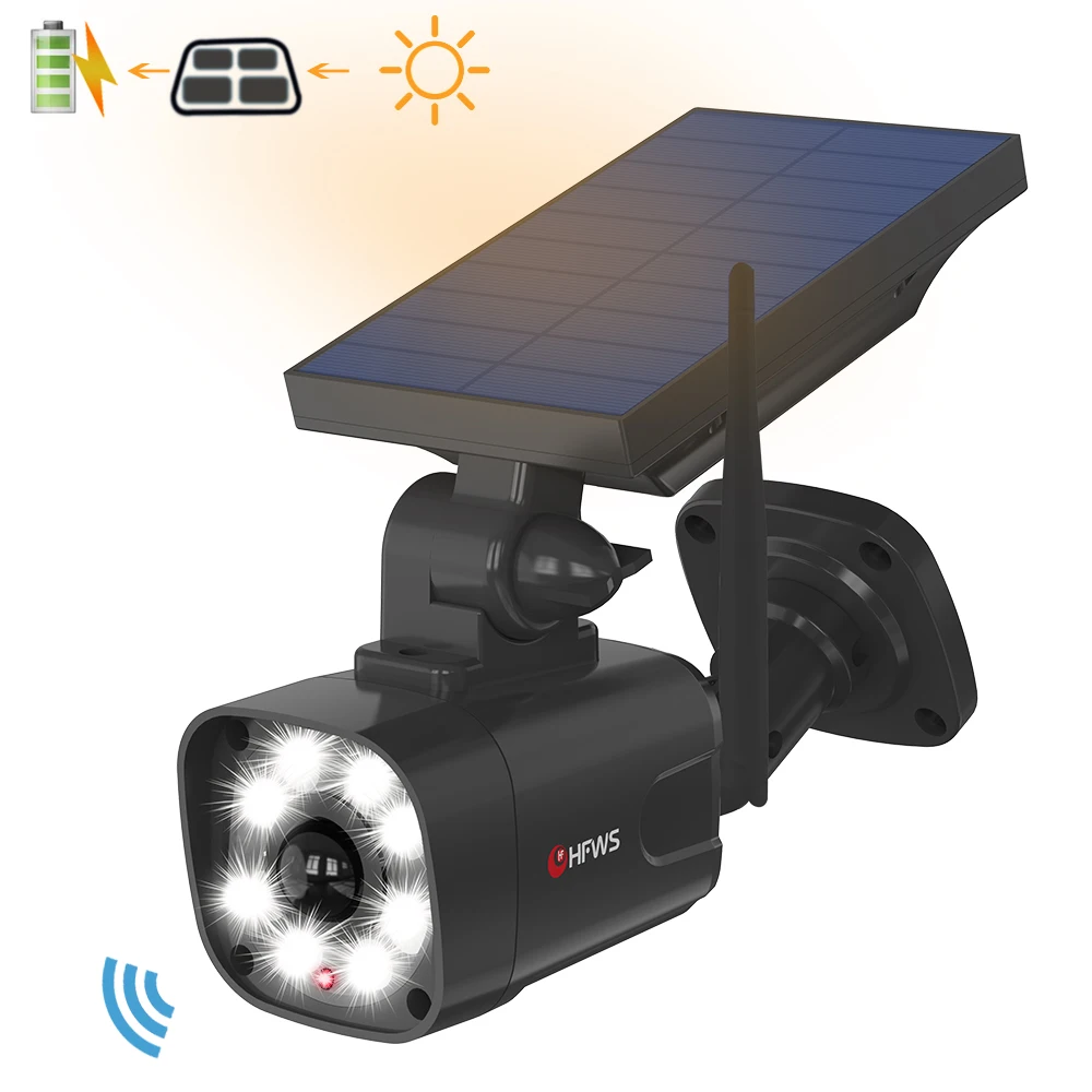 

Fake Camera Solar Power Outdoor Simulation Dummy Camera Waterproof Security CCTV Surveillance Bullet With Flashing LED Light