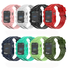 

Integrated Case and Strap for Apple Watch Band 38mm 42mm SE 6 TPU Sport Loop for iWatch 5 4 3 40mm 44mm Shockproof Protector