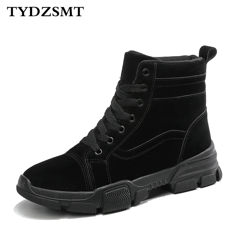 TYDZSMT/женские ботинки; коллекция года; Зимние ботильоны; botas mujer invierno; теплая плюшевая женская обувь; Узкие ботинки из искусственной замши; пикантная красная обувь