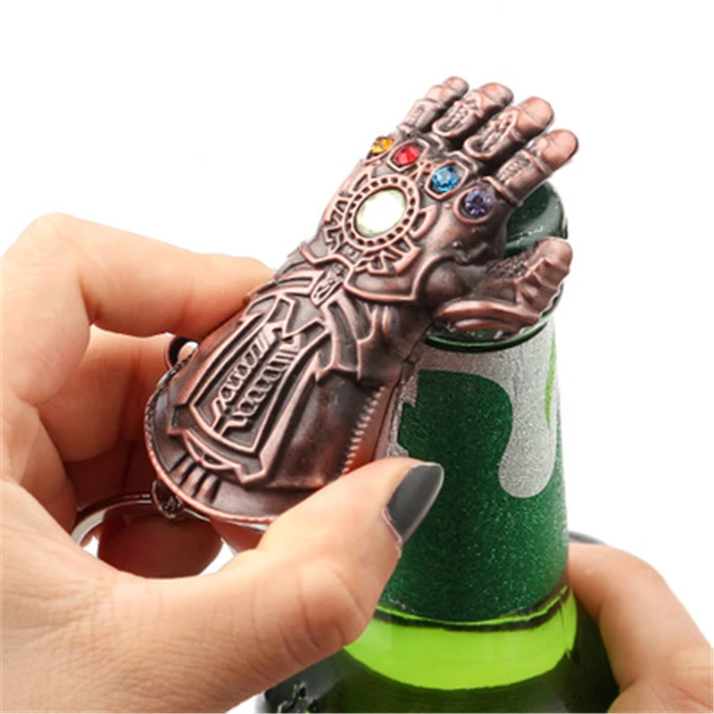 Мстители: Engame Thanos косплей реквизит Lnfinite перчатки открывалка для бутылок Аниме Реквизит открывашка для пивных бутылок крышка стеклянная сода - Цвет: C03