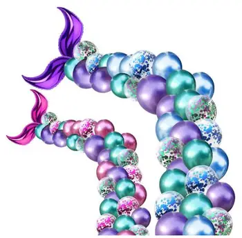 

42Pcs Mermaid Balloon Arch Set Mermaid Tail Balloon Little Mermaid Party Decorations Supplies Wedding Girl Birthday Party Decor