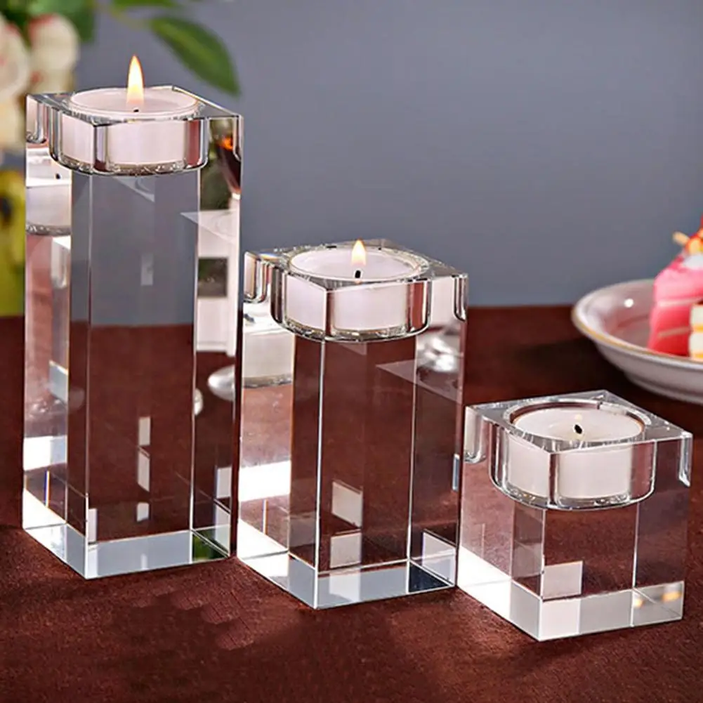 Искусственный кристалл Романтический Подсвечник Подсвечники Tealight украшение для