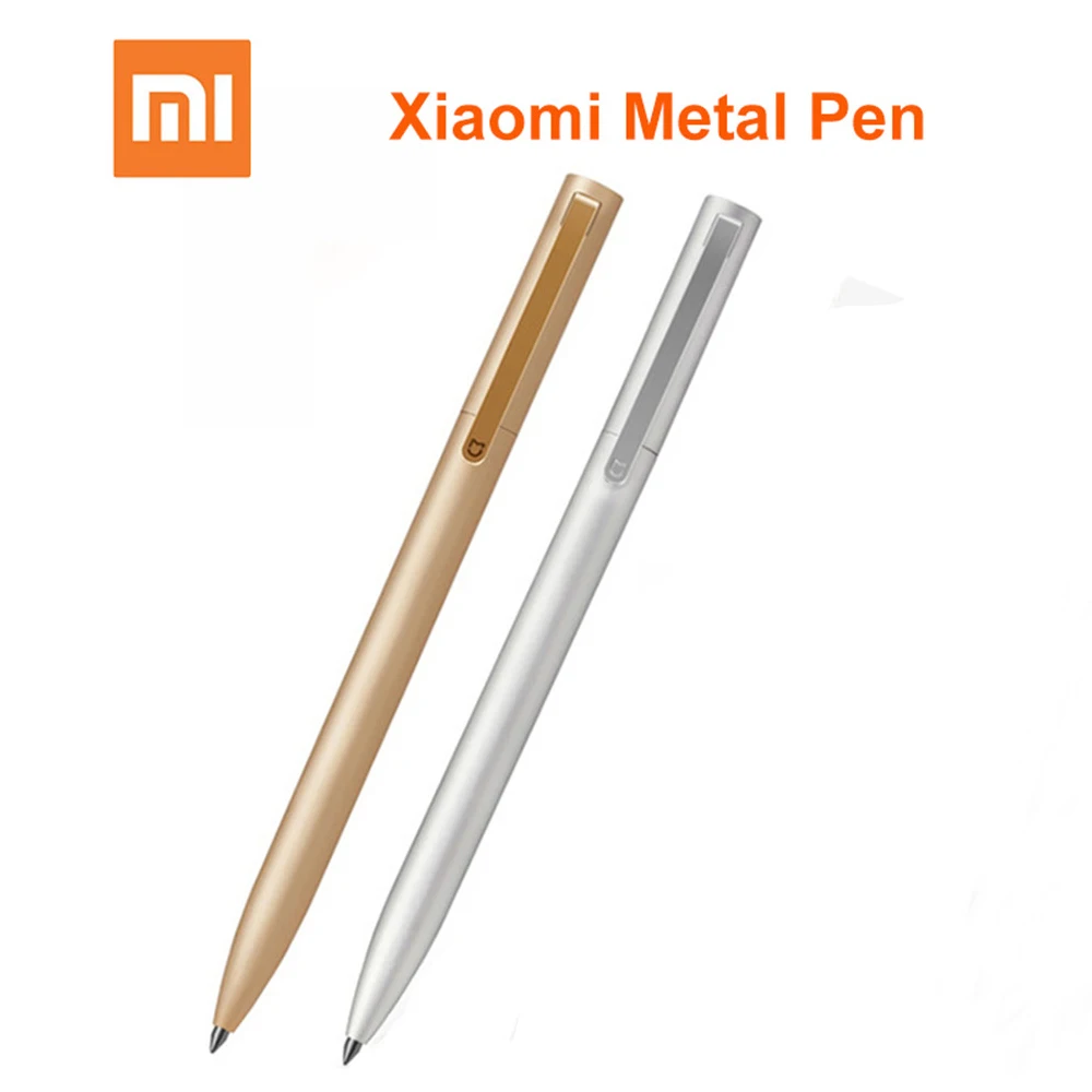 

Original Xiaomi Mijia Metal Sign MI Pens 0.5mm Signing Pens PREMEC Smooth Switzerland Refill MiKuni Japan Ink black ink