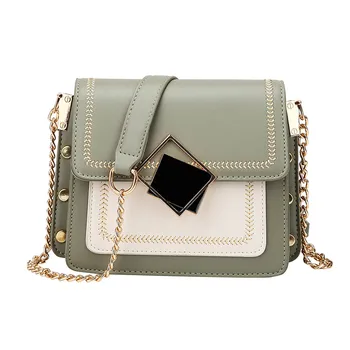 

Women 2019 New Fashion Shoulder Bag Casual Messenger Bag Chain Mobile Phone Bags Wild Small Square Bag New Female Package 1217